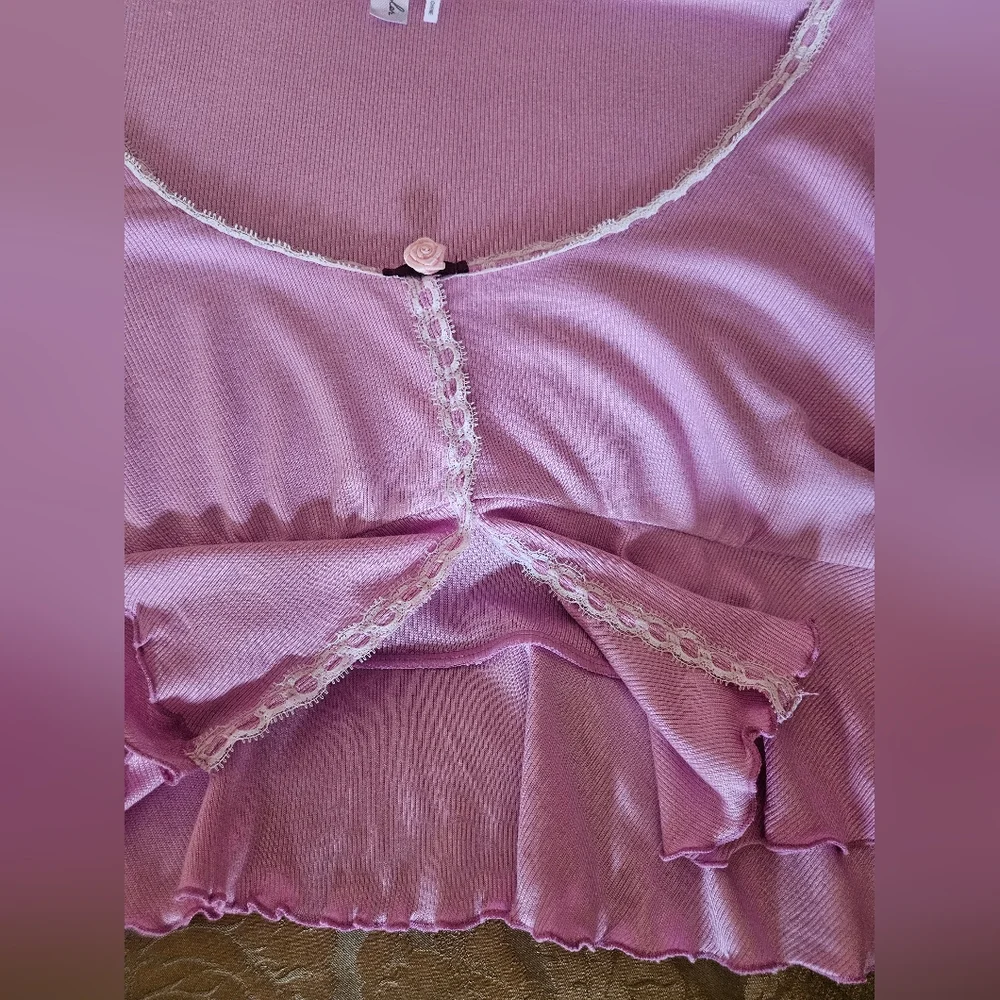 Down From Under Sweet Dreams Flyaway Top Purple/Pink - Picture 7 of 16